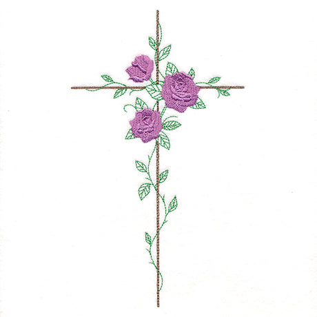 Delicate Rose Cross