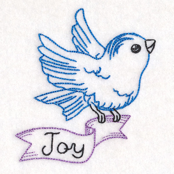 Little Bird with Joy Banner (Vintage)