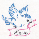 Little Bird with Love Banner (Vintage)