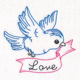 Little Bird with Love Banner (Vintage)