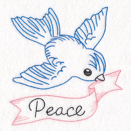 Little Bird with Peace Banner (Vintage)
