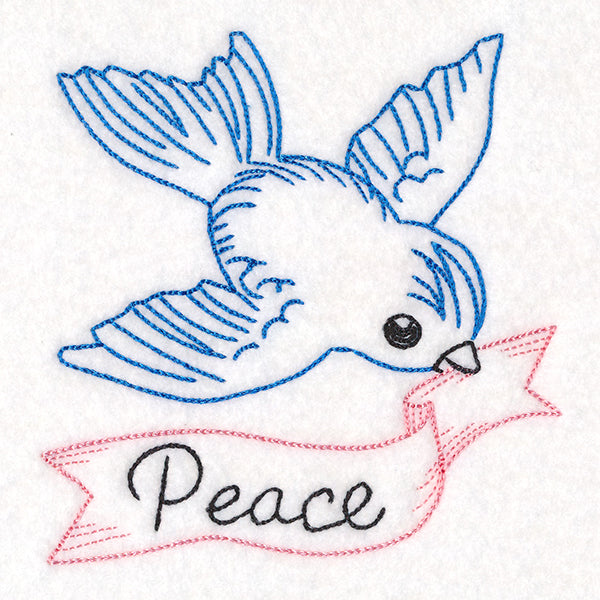 Little Bird with Peace Banner (Vintage)