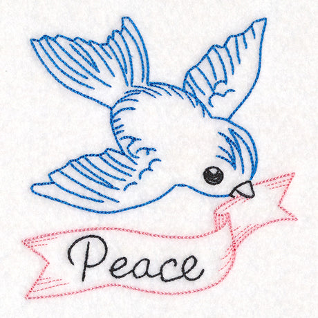 Little Bird with Peace Banner (Vintage)