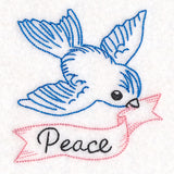 Little Bird with Peace Banner (Vintage)