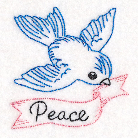 Little Bird with Peace Banner (Vintage)