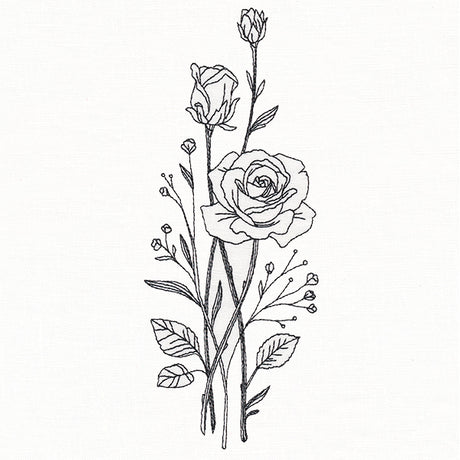 Delicate Rose Stems (Vintage)