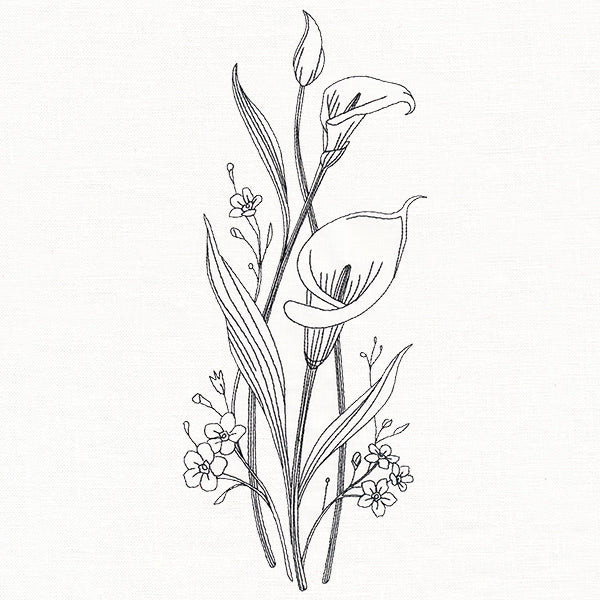 Delicate Calla Lily Stems (Vintage)