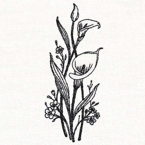 Delicate Calla Lily Stems (Vintage)