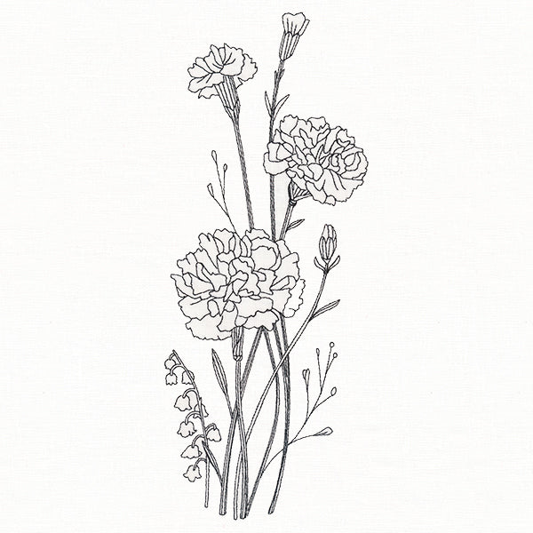 Delicate Carnation Stems (Vintage)