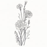 Delicate Carnation Stems (Vintage)