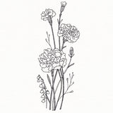 Delicate Carnation Stems (Vintage)