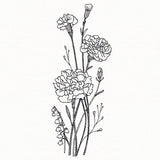 Delicate Carnation Stems (Vintage)