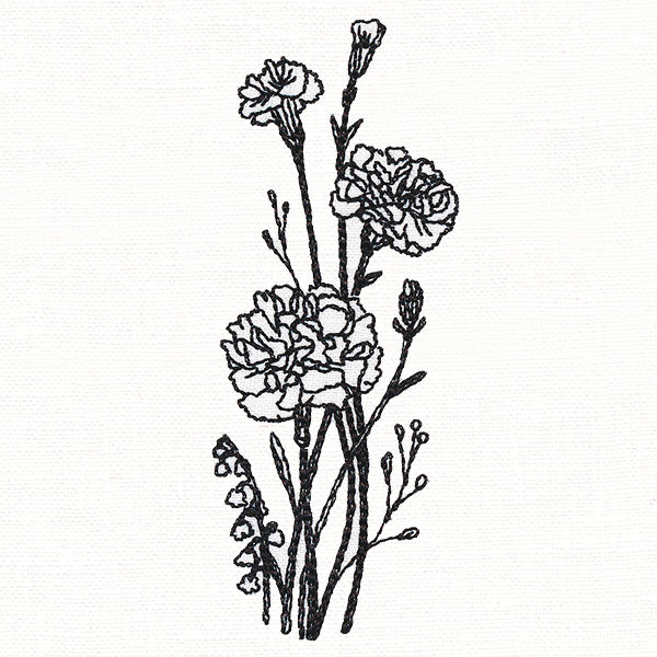 Delicate Carnation Stems (Vintage)