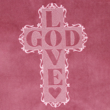Love God Cross (Embossed)