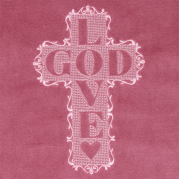 Love God Cross (Embossed)