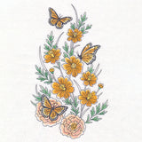 Daffodils & Monarchs Garden Spray