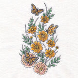 Daffodils & Monarchs Garden Spray