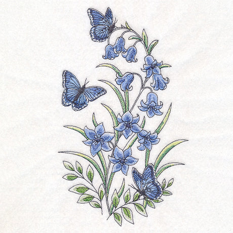 Bluebells & Blue Morphos Garden Spray