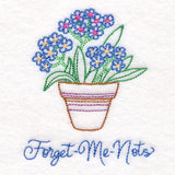 Fancy Flowerpot Forget-Me-Nots (Vintage)