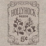 Flower Garden Seed Packet - Hollyhocks