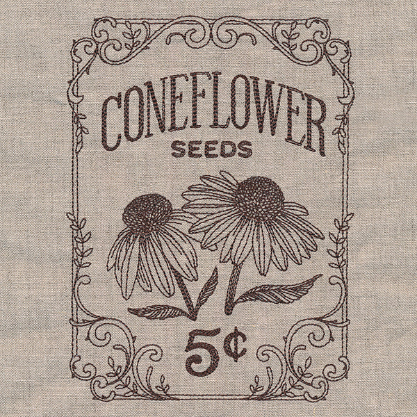 Flower Garden Seed Packet - Coneflowers