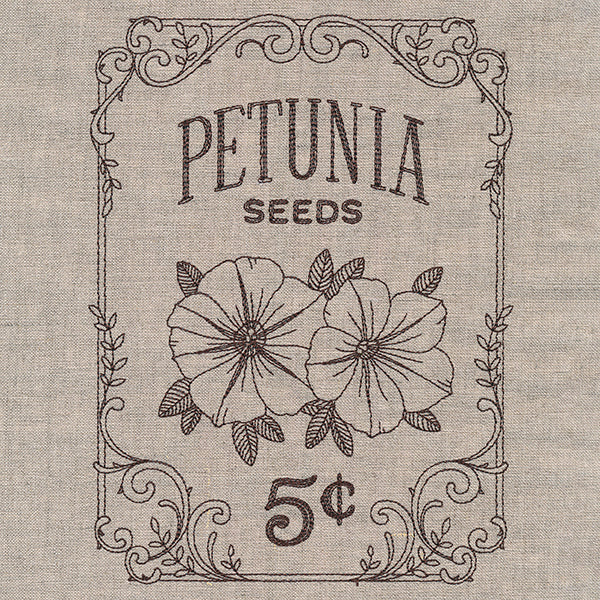 Flower Garden Seed Packet - Petunias