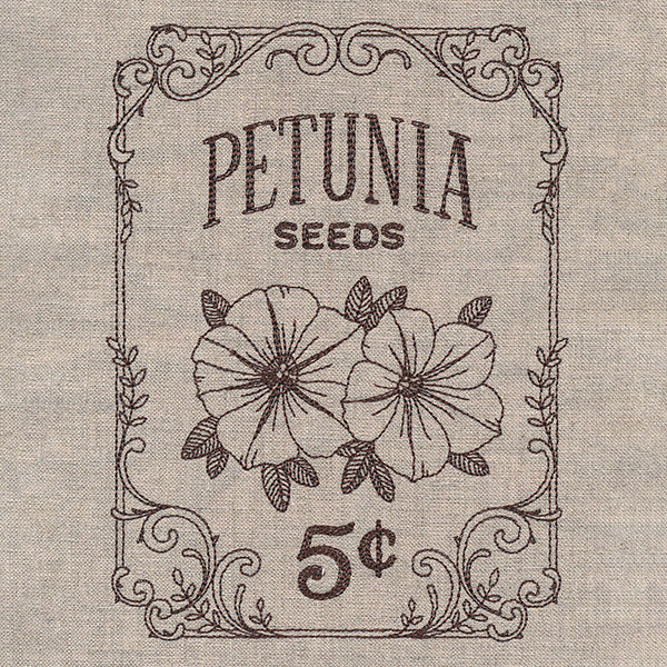 Flower Garden Seed Packet - Petunias
