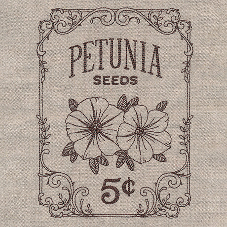 Flower Garden Seed Packet - Petunias