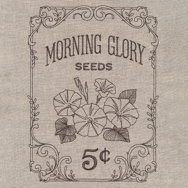 Flower Garden Seed Packet - Morning Glories