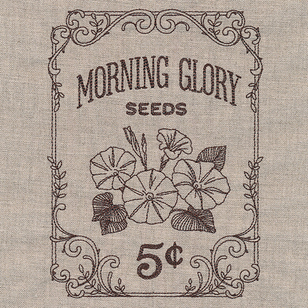 Flower Garden Seed Packet - Morning Glories