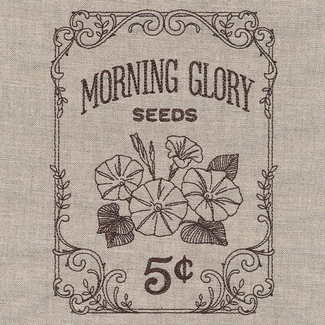 Flower Garden Seed Packet - Morning Glories