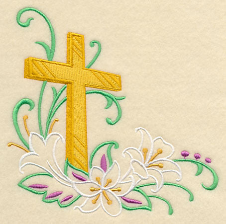 Lily Cross Filigree Corner