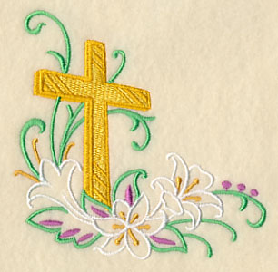 Lily Cross Filigree Corner