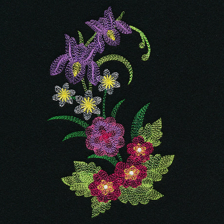 Lovely Iris & Violets Spray