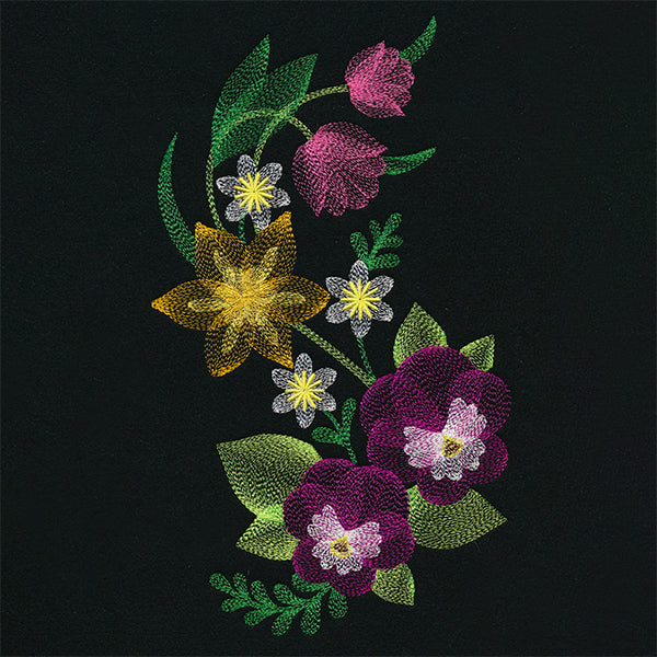 Darling Daffodil & African Violets Spray
