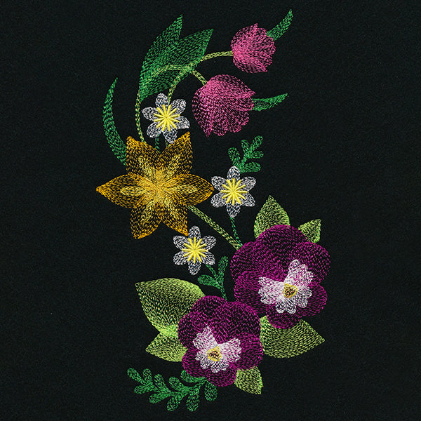 Darling Daffodil & African Violets Spray