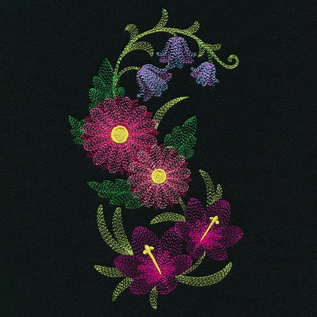 Elegant Aster & Bluebell Spray