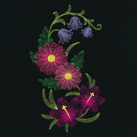 Elegant Aster & Bluebell Spray