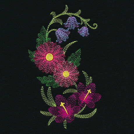 Elegant Aster & Bluebell Spray