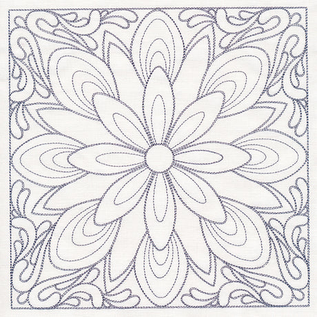 Baroque Beauty Quilting Square 1 (Double Run)