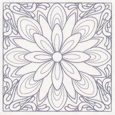 Baroque Beauty Quilting Square 1 (Double Run)