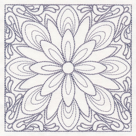 Baroque Beauty Quilting Square 1 (Double Run)