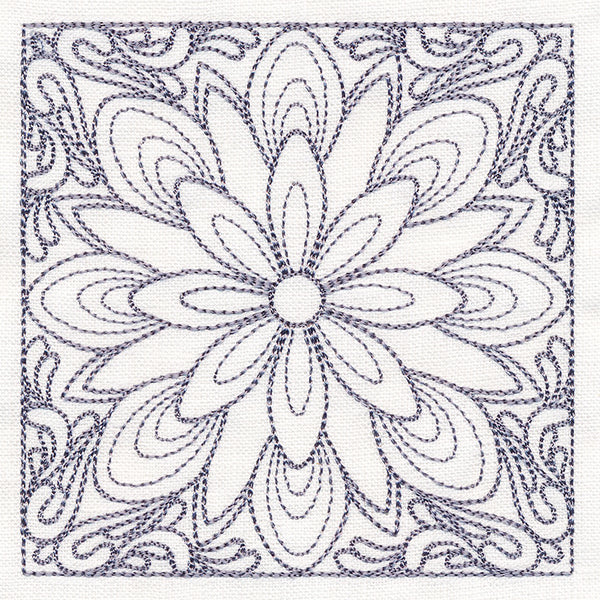 Baroque Beauty Quilting Square 1 (Double Run)