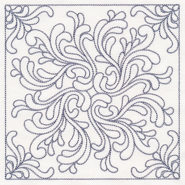 Baroque Beauty Quilting Square 3 (Double Run)