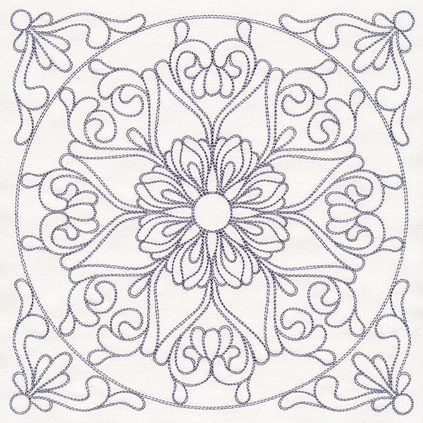 Baroque Beauty Quilting Square 4 (Double Run)