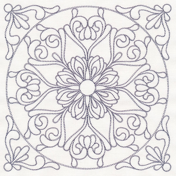 Baroque Beauty Quilting Square 4 (Double Run)
