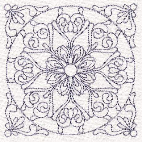Baroque Beauty Quilting Square 4 (Double Run)