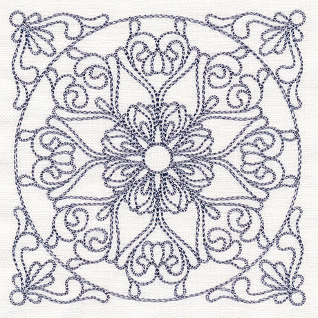 Baroque Beauty Quilting Square 4 (Double Run)