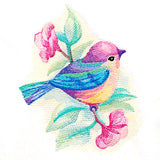 Charming Bird in Watercolor