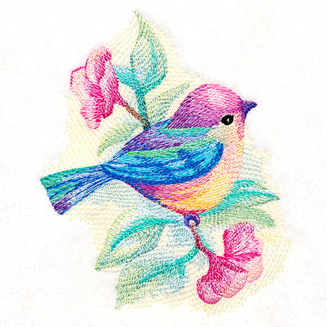 Charming Bird in Watercolor